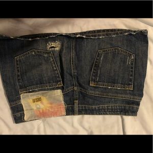 Vintage style mini jean skirt